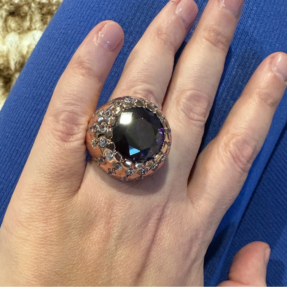 Kezia’s Purple Cocktail Ring size 9 rose gold tone - Picture 5 of 5